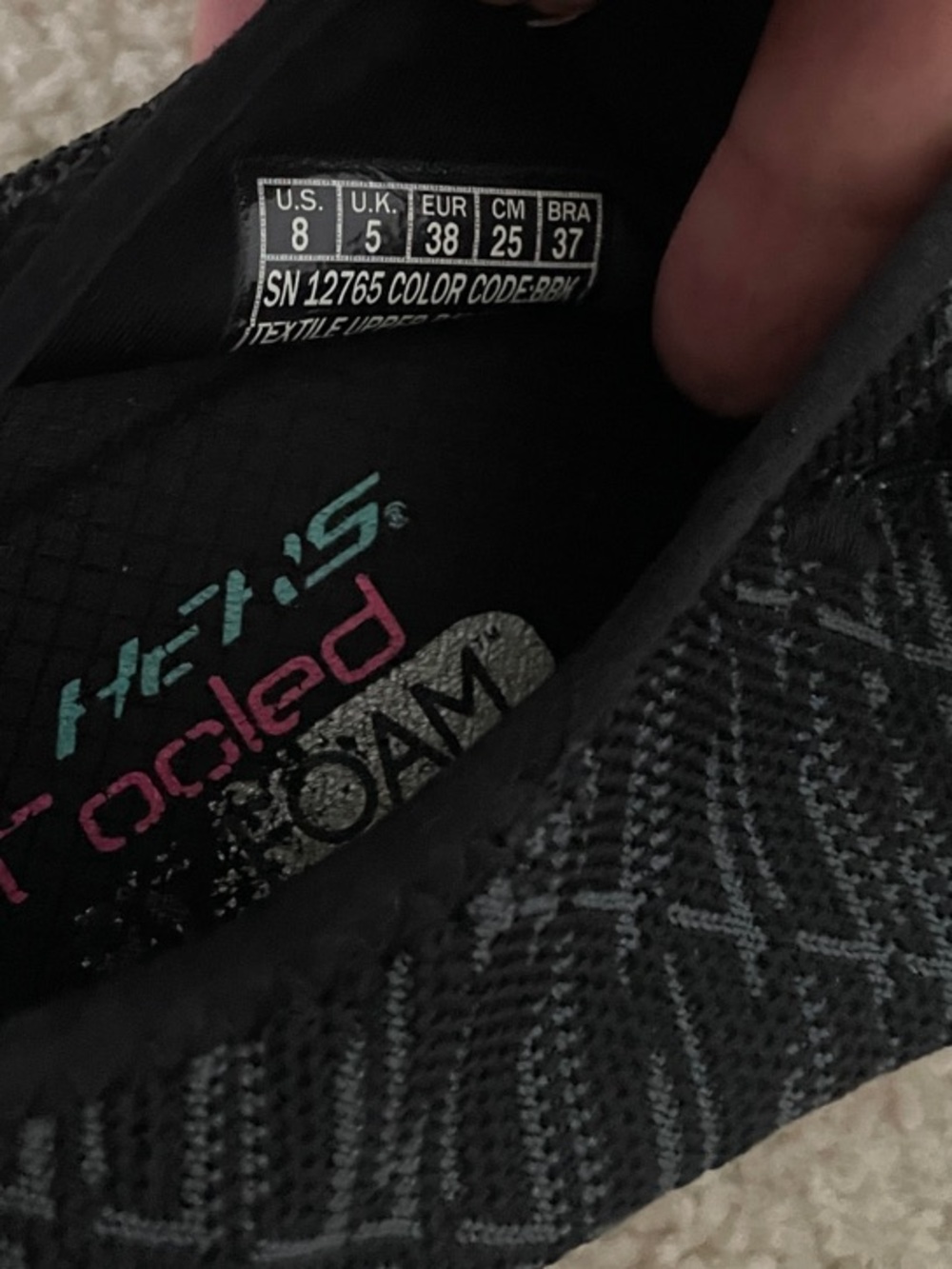 Skechers Black Knit Dual-Lite Slip-On Sneakers - Picture 6 of 7